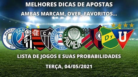 MELHORES DICAS DE APOSTAS DE FUTEBOL PARA HOJE DIA 04 05 21 OVER