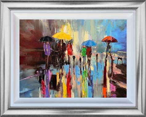 Rainbow Rainfall Ewa Czarniecka Signed Limited Edition Hand Finished