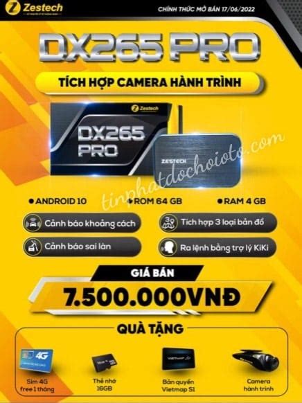 Android Box DX265 Pro Zestech CarPlay Box Tặng Camera Hành Trình