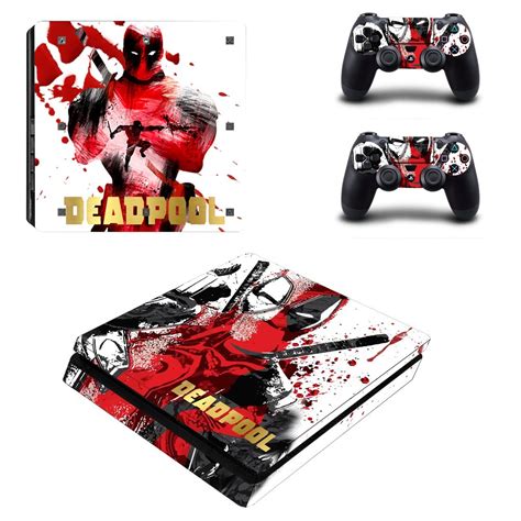 Deadpool Ps4 Slim Skin Decal For Console And Controlle Faceplates