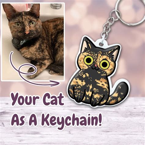 Calico Cat Keychain - Etsy