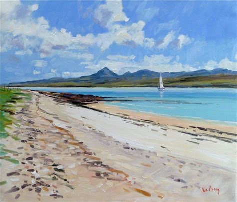 Paps Of Jura From Islay By Scottish Contemporary Artist Robert Kelsey