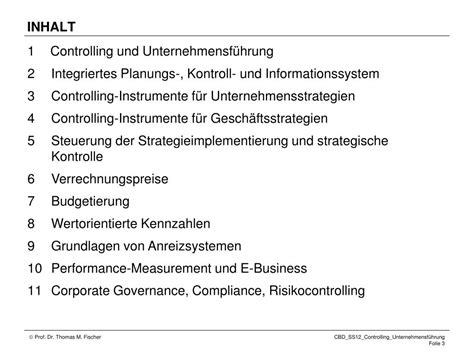 Ppt Controlling Und Unternehmensf Hrung Einf Hrung Powerpoint