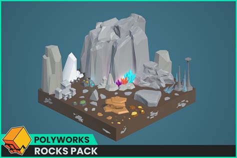 Low Poly Rocks Pack Polyworks 3D Landscapes Unity Asset Store