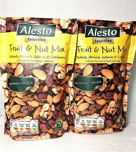 FRUIT NUT MIX ALESTO Walnuts Almonds Sultanas Cranberries 200g 2pack