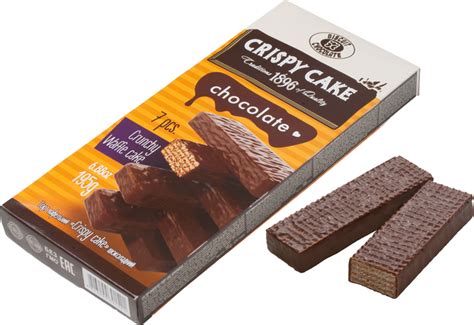 Торт вафельный Бисквит-шоколад Crispy Cake с шоколадом 195 г ...