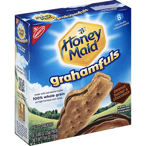 Honey Maid Grahamfuls Filled Crackers Peanut Butter And Chocolate