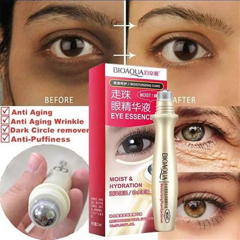 bioaqua anti wrinkle puffiness eye bag removal roll  eye ball