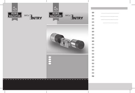 Bedienungsanleitung Burg Wächter secuENTRY pro 7116 Deutsch 54 Seiten