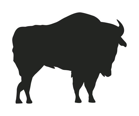 Wild Buffalo Silhouette Style 10428205 Vector Art At Vecteezy