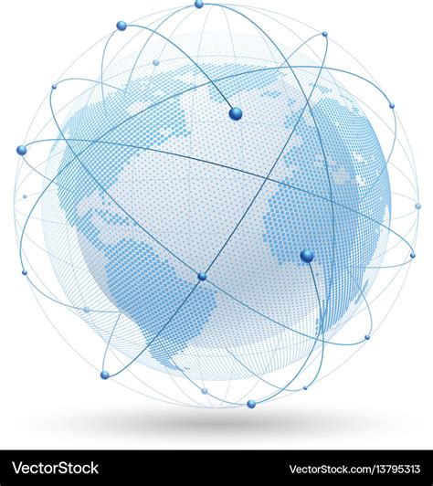 Modern Globe Network Royalty Free Vector Image