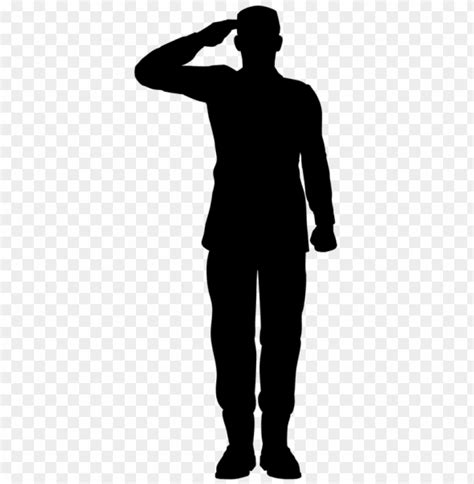 Soldier Saluting Silhouette Svg