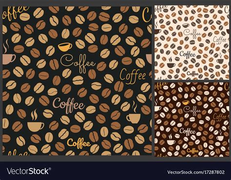 Coffee pattern background Royalty Free Vector Image