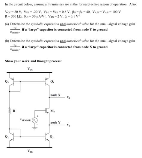 Solved In The Circuit Below Assume All Transistors Are In