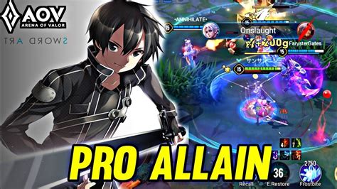 Aov Allain Kirito Gameplay Pro Allain Arena Of Valor