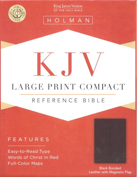 Holman Large Print Compact Bible with Magnetic Flap | Gospel Publishers ...