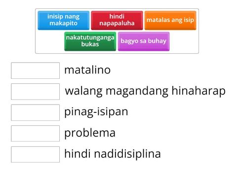 Aralin Talasalitaan Hanapin Ang Kasingkahulugan Ng Mga Salita Une