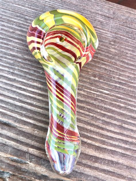 Piece Of Handmade Tobacco Glass Pipe Tobacco Glass Pipes Etsy