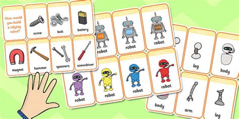 Robot Themed Flashcards L Insegnante Ha Fatto Twinkl