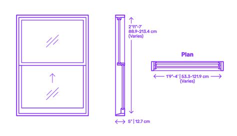 Single Hung Windows Rectangle Dimensions And Drawings