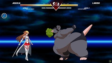 Asuna Vs Lardo Mugen Fighting Games Youtube