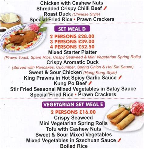 Menu At Lucky Garden Restaurant London