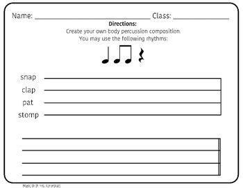 Body Percussion Composition Charts By Music With Mrs Tanenblatt Tpt