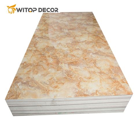 High Gloss PVC UV Sheet Alternative Wall Panel Artificial PVC Marble