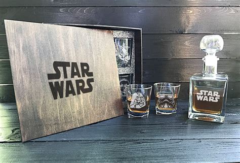 Star Wars Whiskey Decanter Set Personalized Decanter Set Gift