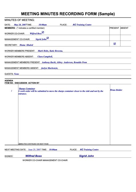 64 Meeting Templates Free To Download In Pdf