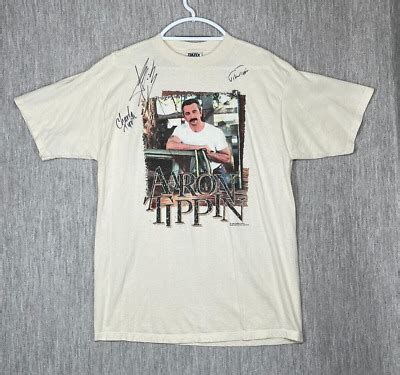 Aaron Tippin Men S Shirt Xl White Signed Concert Tour Country Music