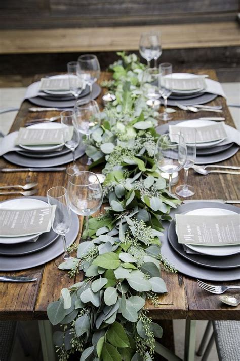 76 Greenery Wedding Centerpieces And Table Runners Weddingomania