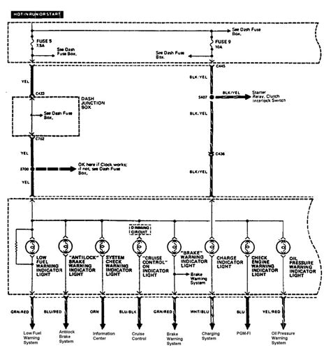 Acura Legend 1990 Wiring Diagram Indicator Lamp