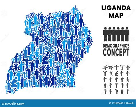 Demographics Uganda Map stock vector. Illustration of geographic ...