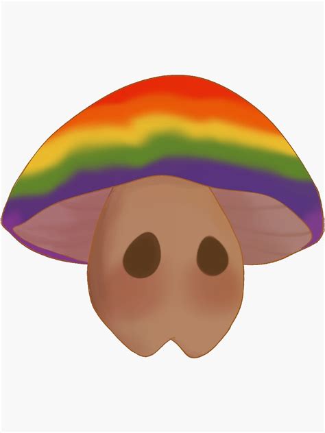 Lgbt Pride Mushroom Sticker For Sale By Jujubaart Redbubble