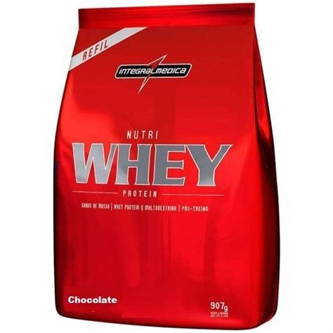 Nutri Whey Protein 907g Refil Chocolate Integralmédica Sem Lacre