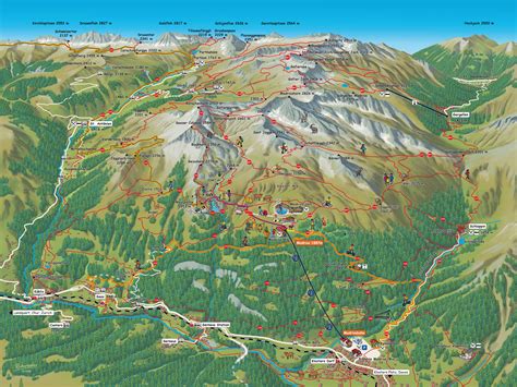 Madrisa Klosters Hiking Rohweder Map Design