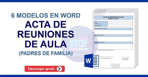 Acta De Reuniones De Aula Padres De Familia En Padres De Familia