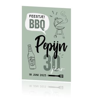 Bbq Uitnodiging Verjaardag Man Stoer