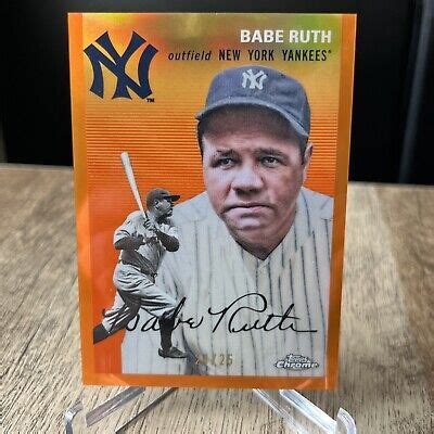 2023 Topps Chrome Platinum True Orange Refractor 312 BABE RUTH D 24