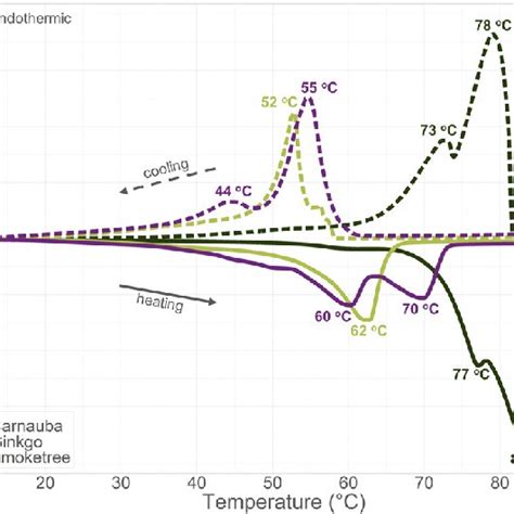 Differential Scanning Calorimetry Dsc Heating And Cooling Thermograms Download Scientific