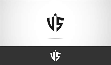 Diseño de logotipo de monograma de letra vs Vector Premium