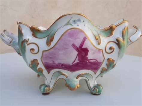 Jardini Re Centre De Table De Porcelaine Stylo Artnouveau Emile Galle