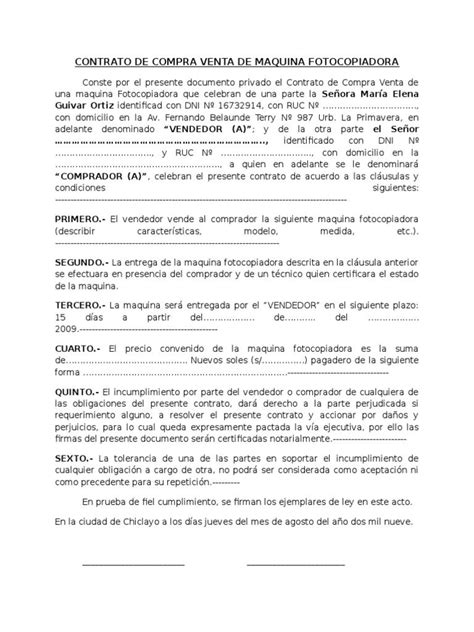 Contrato De Compraventa De Lote Actualizado Septiembre Images