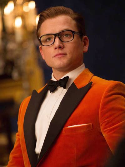 Kingsman Golden Circle Taron Egerton Orange Coat JACKETS COATS