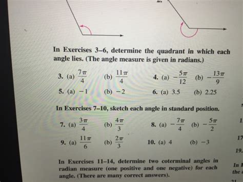 Solved In Exercises 3 6 Determine The Quadrant In Which Chegg