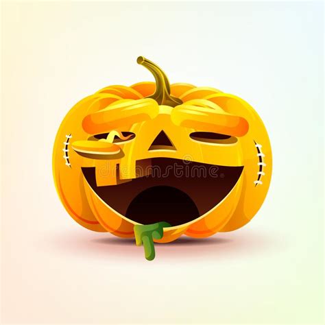 Jack O Lantern Terrible Facial Expression Smiley Pumpkin With Laughing