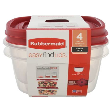 Save On Rubbermaid Easy Find Lids Value Pack Container Lid 5 Cup