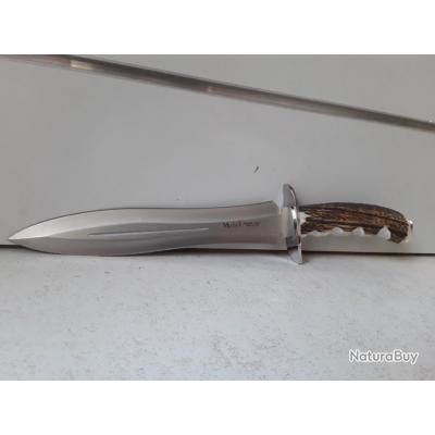 Superbe Dague De Chasse Muela Cm Lame Inox Manche Cerf Etui