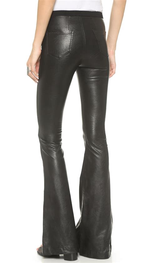 Blank Nyc Faux Leather Flare Pants In Black Lyst